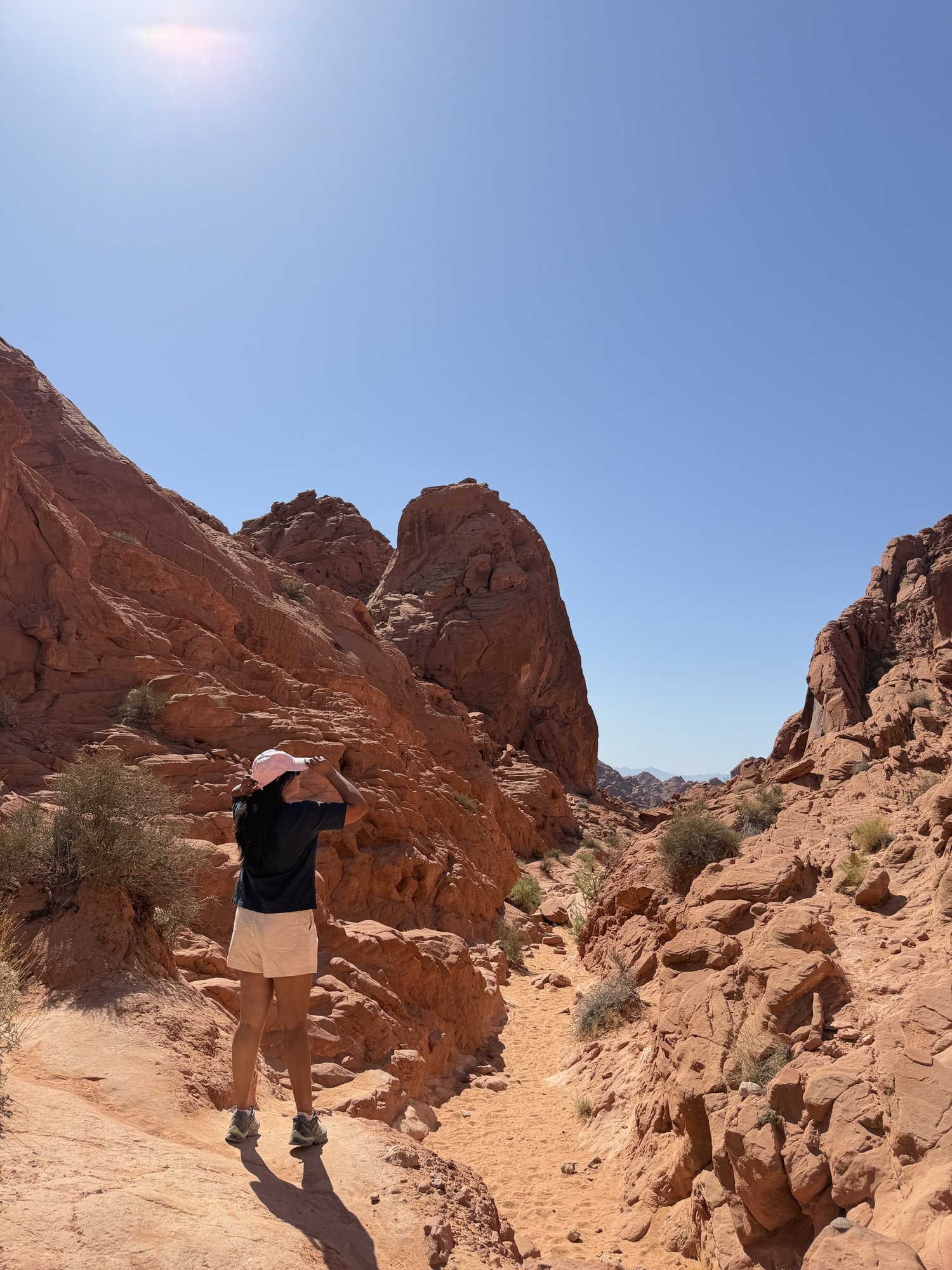 Red Aztec sandstone formations at Valley of Fire State Park